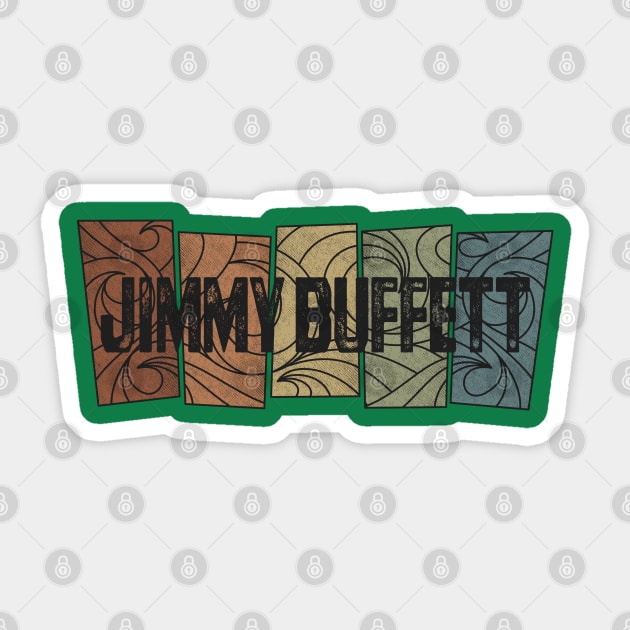 Jimmy Buffett Retro Pattern Sticker by besomethingelse